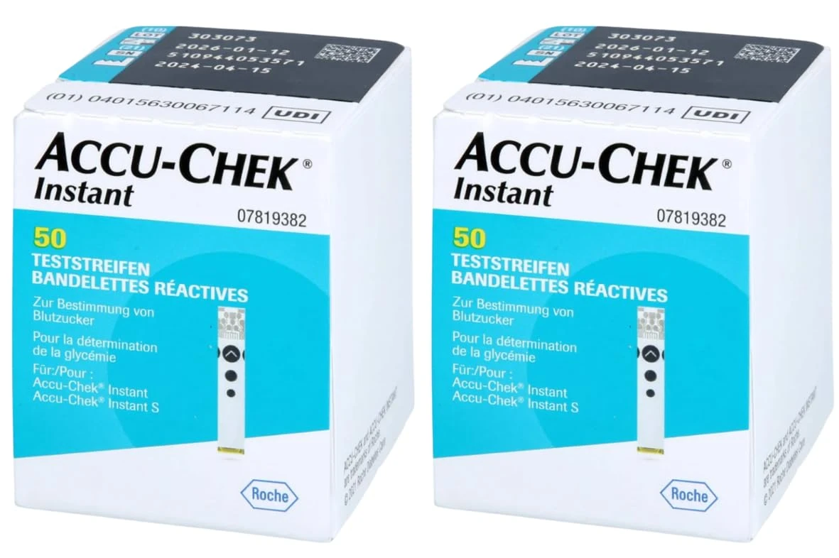 Accu-Chek Instant Blood Glucose Test Strips, 100 Count, for Accurate Monitoring