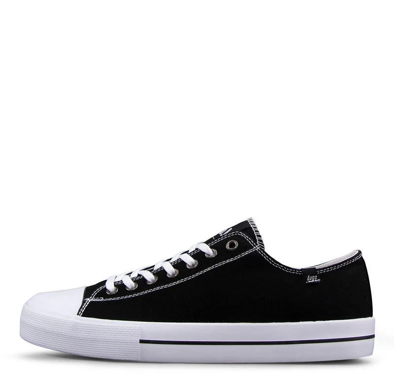 Lugz Men's Stagger Lo Fashion Sneaker, Black/White, 8.5 UK