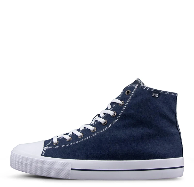 Lugz Men's Stagger Hi Fashion Sneaker, Navy/White, 6 UK