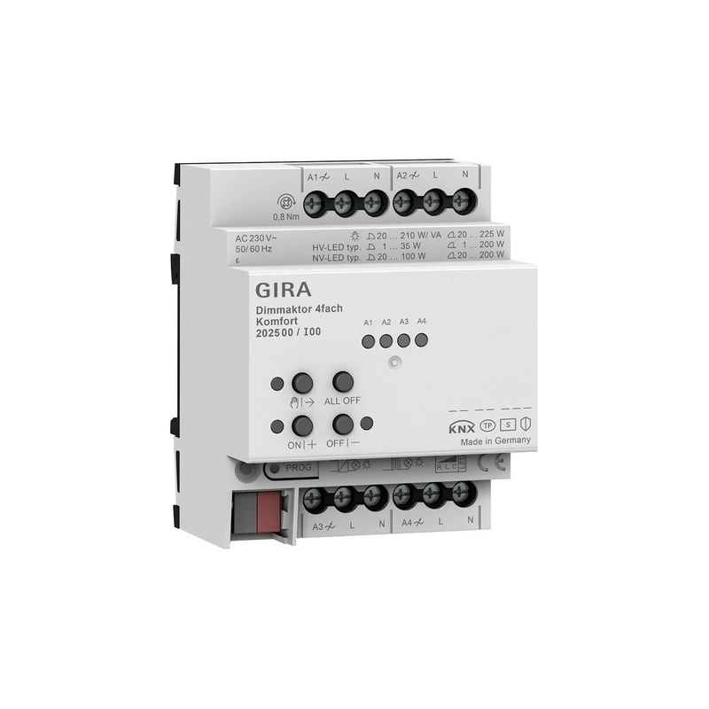 GIRA Dimming Actuator 4f REG Kmf KNX Secure 202500