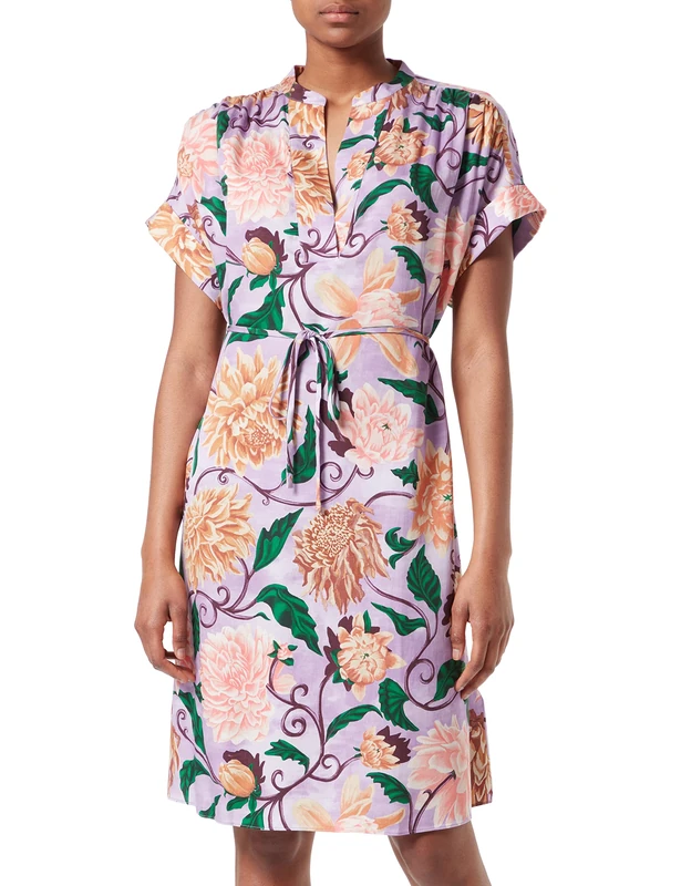 GANT Women's D2. Dahlia Print Dress, Crocus Purple, 36