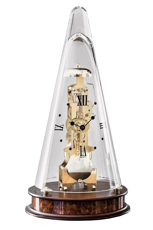 Hermle Table Clock, Walnut, Ø 18cm x 35cm