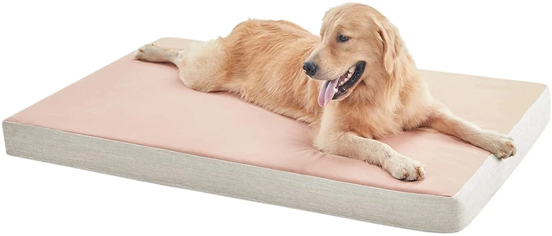 Comfy4U Gel-Infused Memory Foam Pet Bed - Pink Orthopedic
