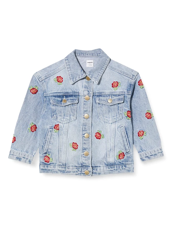 Desigual Girls' CHAQ_Azucena Denim Jacket, Blue, 2021-03-04T00 00.000Z