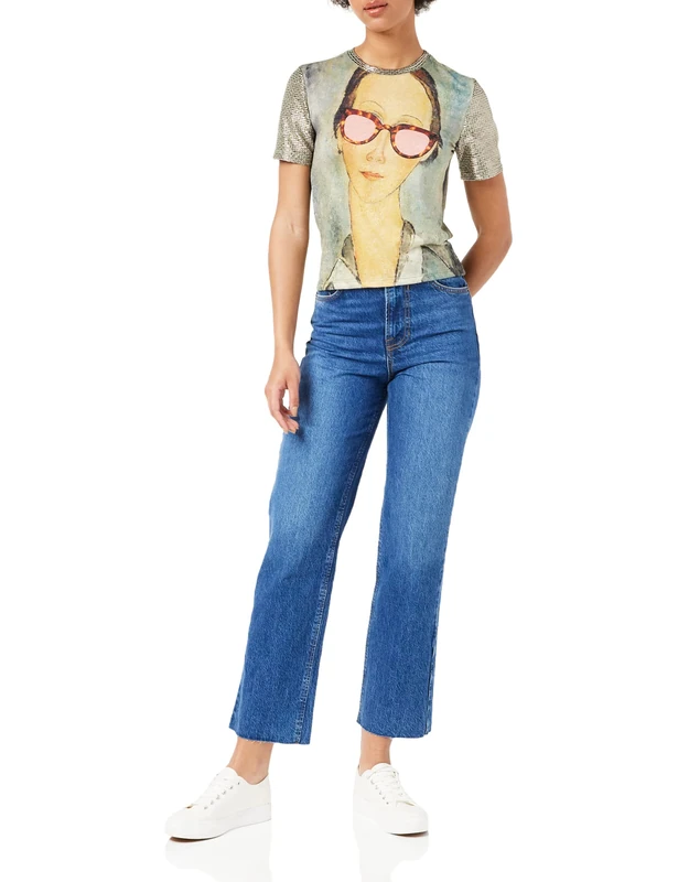 Desigual Women's TS_Beatrice T-Shirt, Black, L