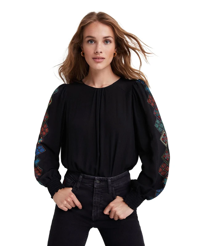 Desigual Women's Body_Candy T-Shirt, Black, XL