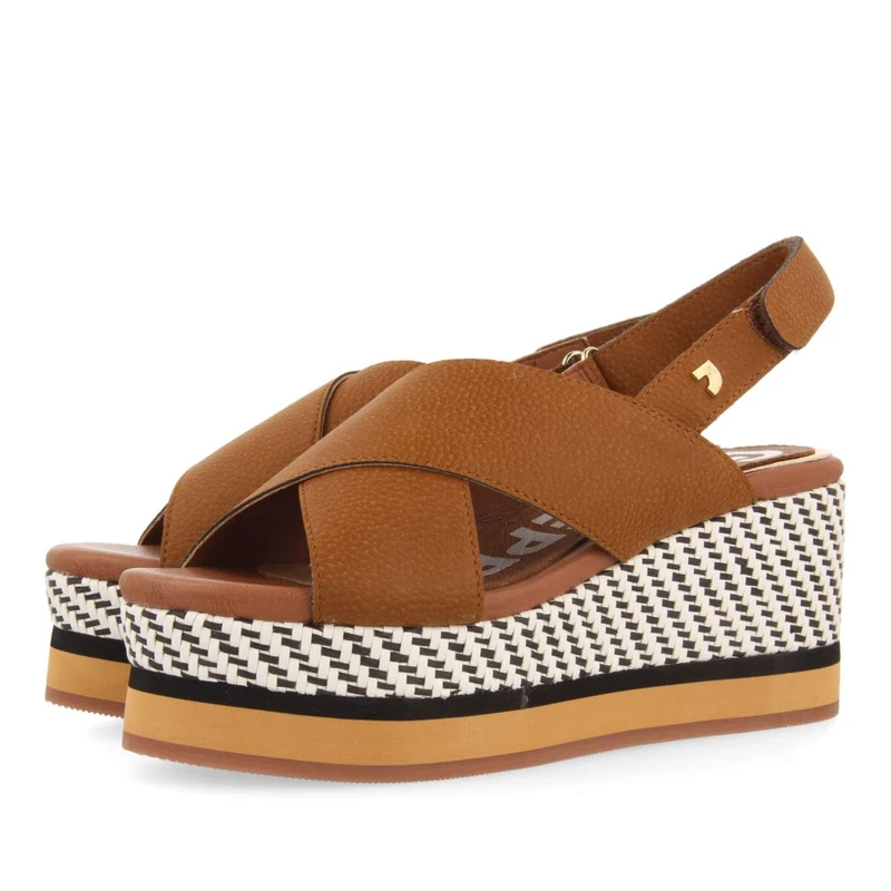 Gioseppo AMPERE, Wedge Heels Sandals, Cuero, - Image 1