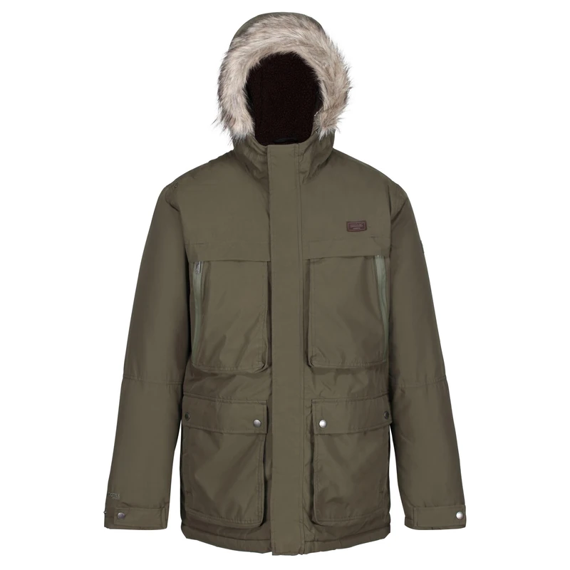 Regatta Mens Volter Waterproof Insulated Parka (L) (Dark Khaki)