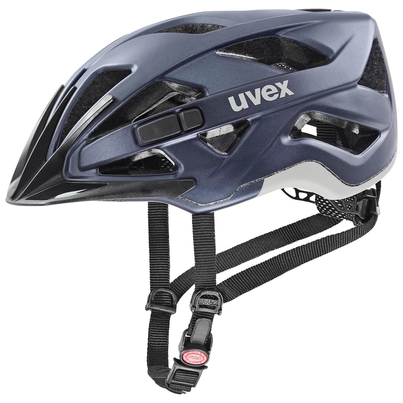 uvex Active cc - Secure All-Round Bike Helmet for Men & Women - Individual Fit - Upgradeable with an LED Light - Deep Space Sand Matt - 56-60 cm