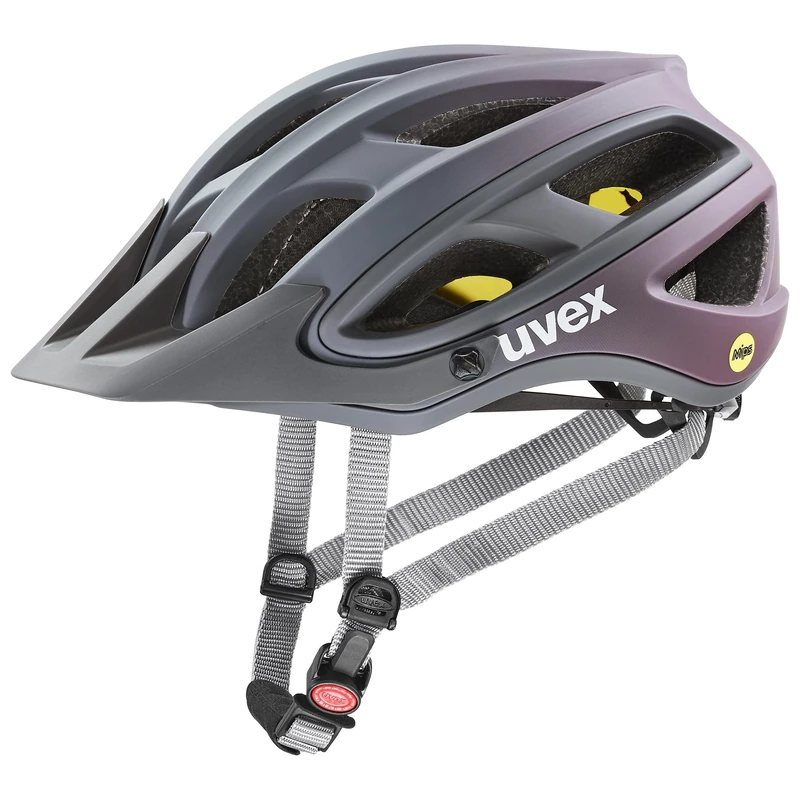 uvex Unbound MIPS - Secure Mountain Bike Helmet for Men & Women - MIPS System - Individual Fit - Anthracite Plum - 54-58 cm