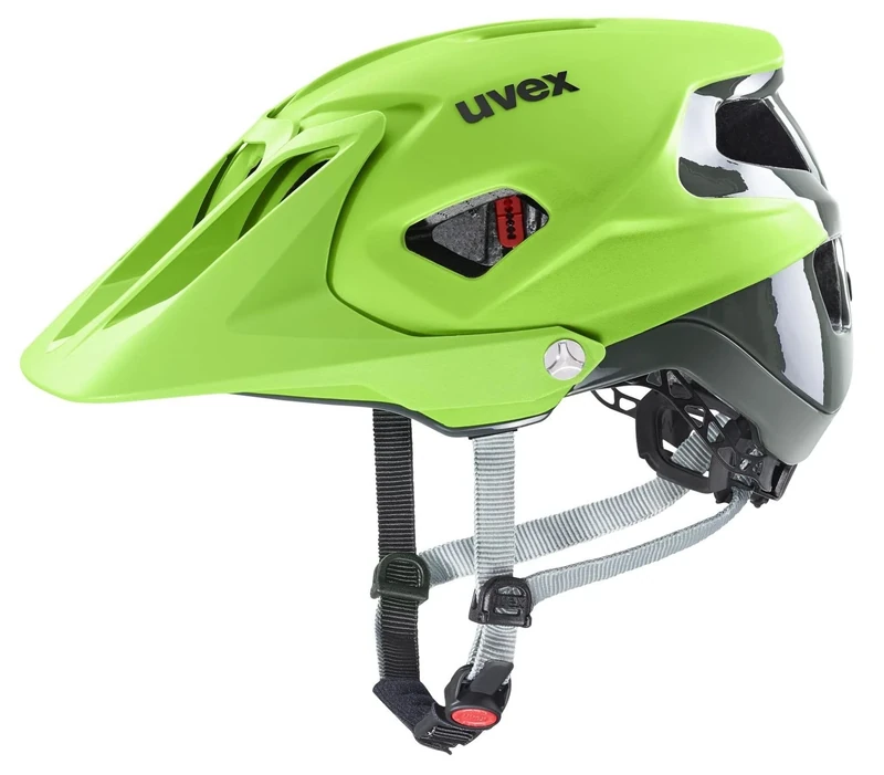 uvex Quatro Integrale - Extremely Lightweight Mountain Bike Helmet for Men & Women - Individual Fit - Adjustable Shield - Lime Anthracite Matt - 56-61 cm