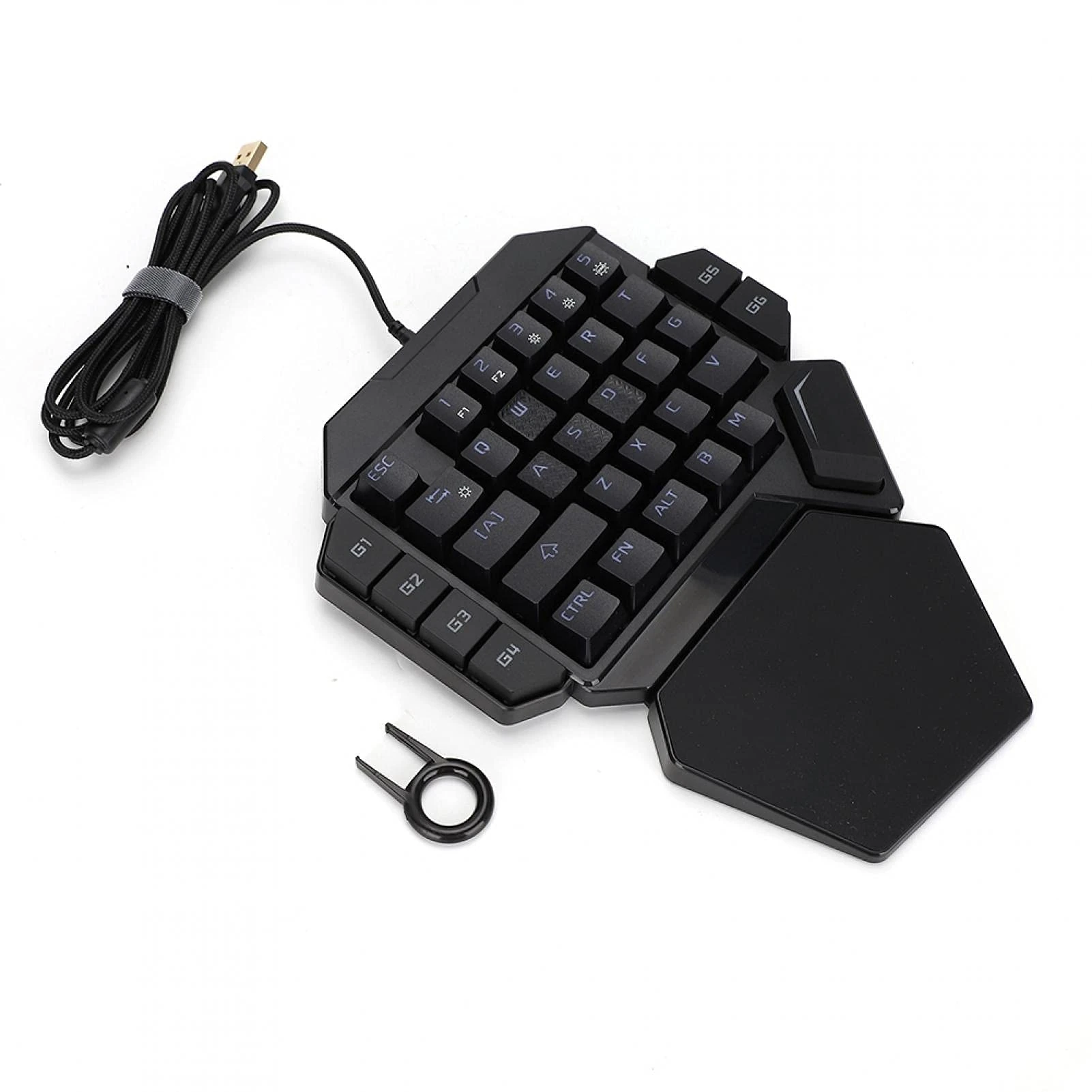 K50 RGB Wired Gaming Keyboard Single-Handed Usb Gaming Keyboard Wired 35 Keys One-Handed Blue Switch LED Backlit Mechanical Keyboard Macro Definition For XP/Win ME/Vista/Win7/Win8/WIN10