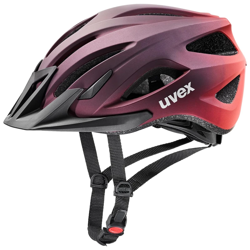 uvex Viva 3 - Lightweight All-Round Bike Helmet for Men & Women - Individual Fit - Washable Interior - Plum - Grapefruit Matt - 52-57 cm
