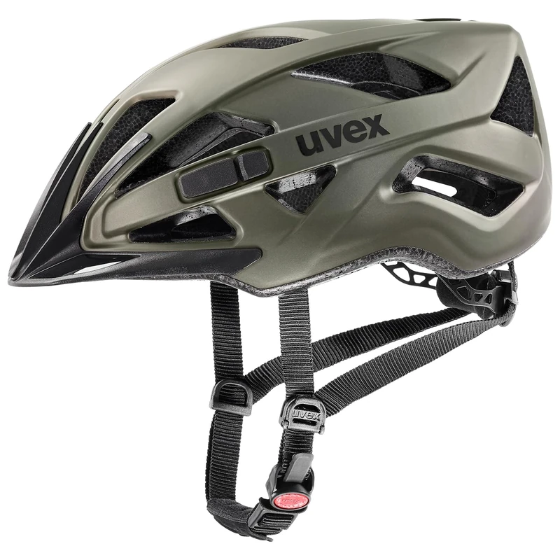 uvex Touring cc - Lightweight All-Round Bike Helmet for Men & Women - Individual Fit - Upgradeable with an LED Light - Smoke Green Matt - 52-57 cm