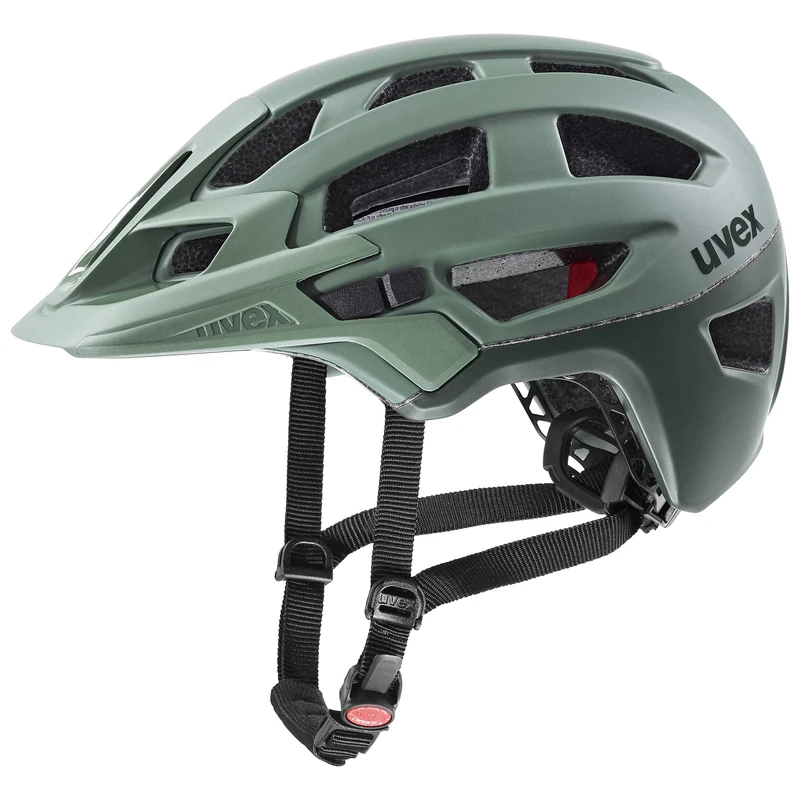 uvex finale 2.0 - safe MTB helmet for women and men - individually adjustable fit - expandable with LED light - moss green matt - 52-57 cm