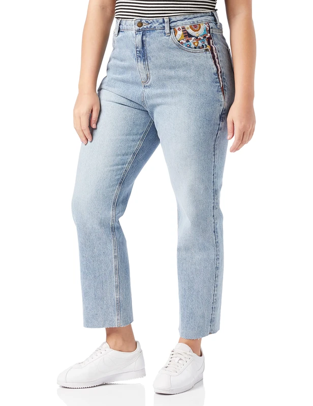 Desigual Women's Jeans Denim_Rivers, Blue, Size 10 - Image 1