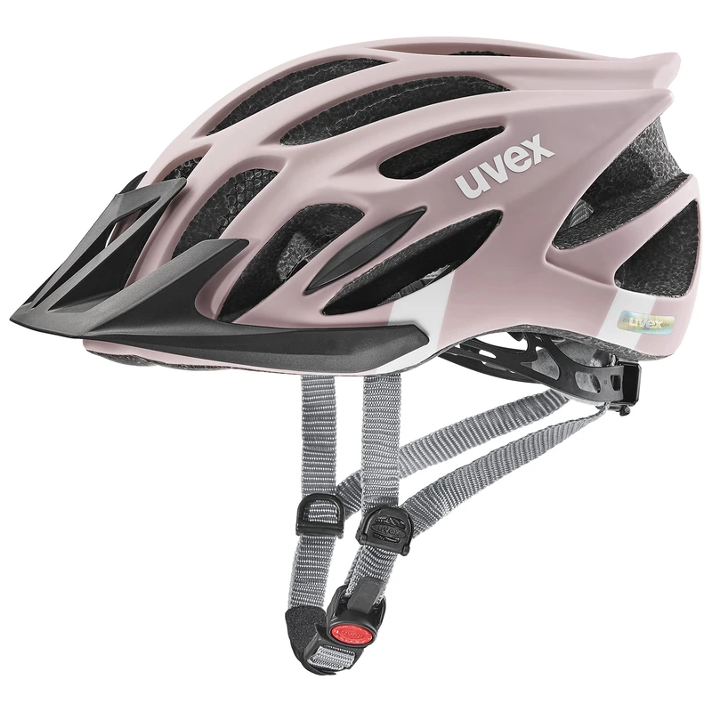 uvex Flash - Lightweight All-Round Bike Helmet for Men & Women - Individual Fit - Washable Interior - Dust Rose - White Matt - 57-61 cm