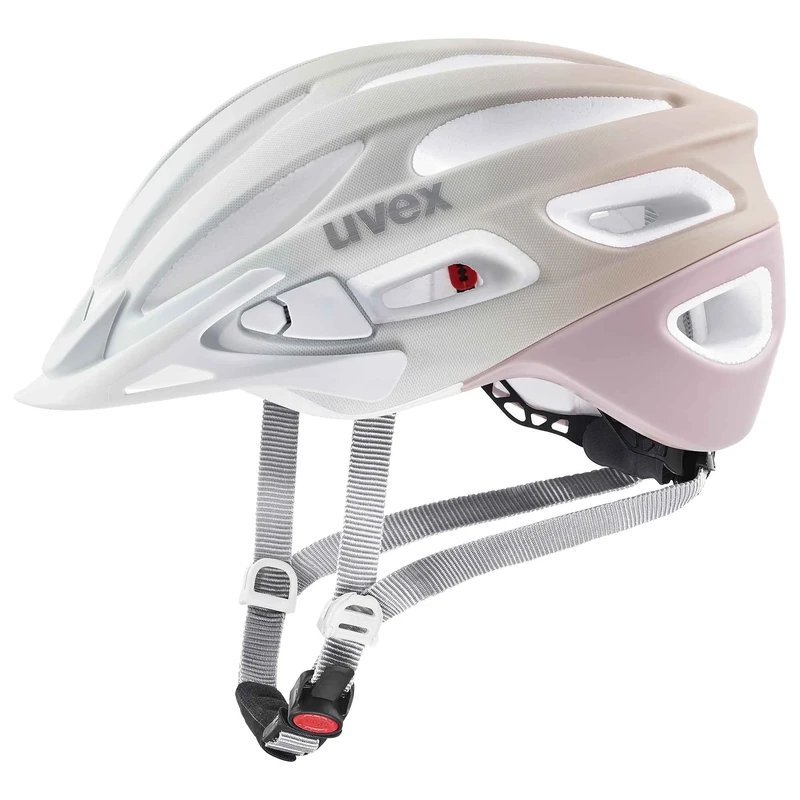 uvex true cc - lightweight all-round helmet for women - individually adjustable fit - expandable with LED light - sand-dust rose matt - 55-58 cm