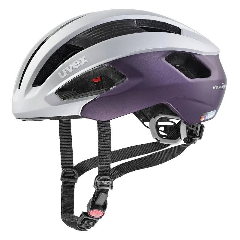 uvex Rise cc Women's Edition - Secure Performance Bike Helmet for Women - Individual Fit - Optimized Ventilation - Silver - Plum Matt - 56-59 cm