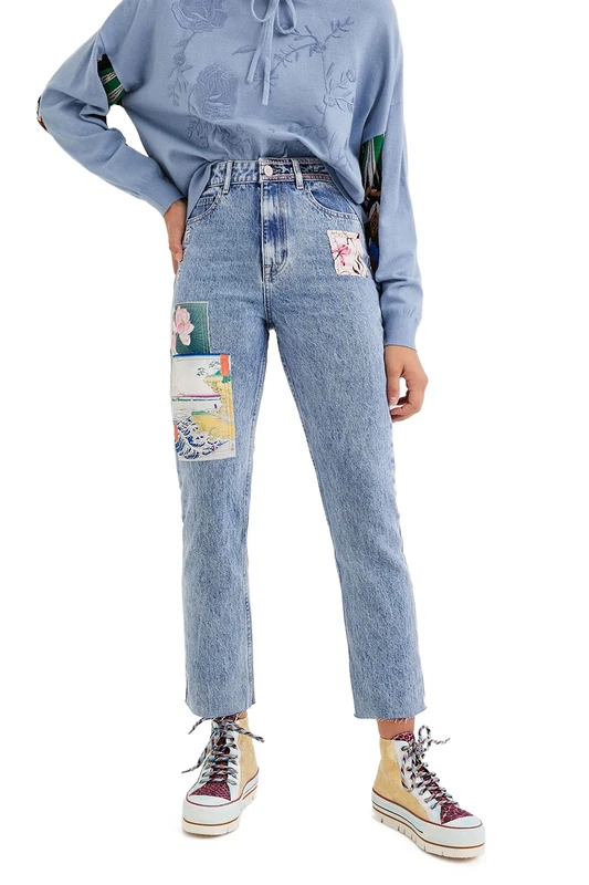 Desigual Womens Denim_Los an Jeans, Blue, 34