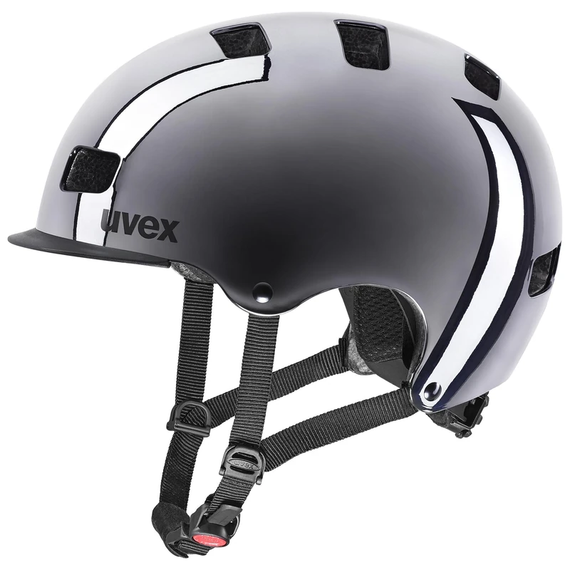 uvex Hlmt 5 Bike Pro Chrome - Sturdy City Bike Helmet for Men & Women - Individual Fit - Optimized Ventilation - Gunmetal Chrome - 55-58 cm