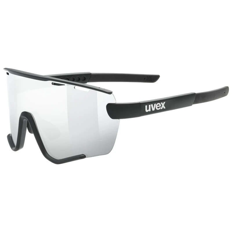 uvex Sportstyle 236 Set - Sports Sunglasses for Men and Women - Anti-Fog Technology - incl. Interchangeable Lenses - Black Matt/Silver - One Size