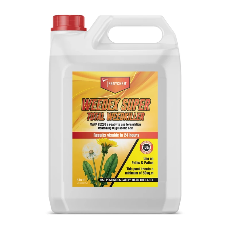 5L Weedex Super Extra Strong Weed Killer – Pet Friendly, Glyphosate-Free, Spray for Patios, Paths & Gardens