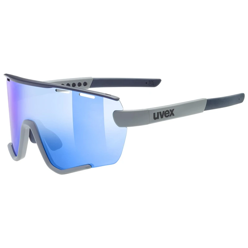 uvex Sportstyle 236 Set - Sports Sunglasses for Men and Women - Anti-Fog Technology - incl. Interchangeable Lenses - Rhino Deep Space Matt/Blue - One Size