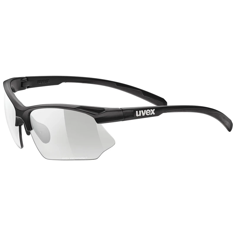 uvex Sportstyle 802 V - Sports Sunglasses for Men and Women - Self-Tinting Lenses - Anti-Fog Technology - Black Matt/Smoke - One Size