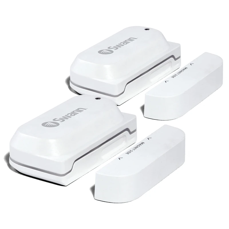 Swann Wi-Fi Window/Door Alert Sensor 2 Pack. Easy Installation (Permanent or Temporary), Wi-Fi Connected, Battery Powered, No Hub Required, Alerts to Your Smartphone & Control Sensor Using App