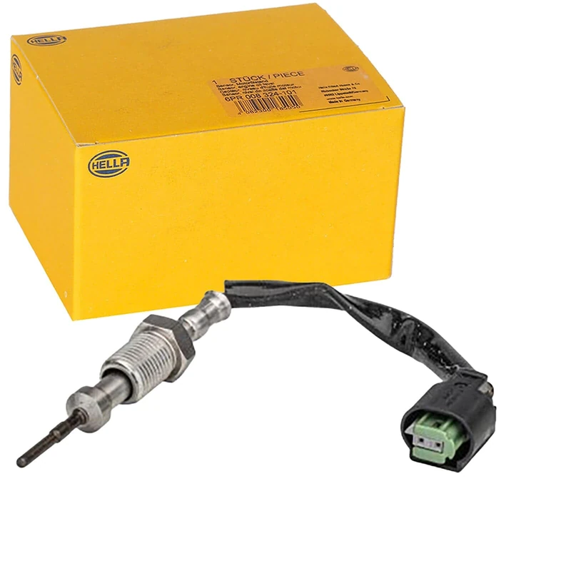 HELLA 6PT 358 181-261 Sensor, exhaust gas temperature - 2-pin connector - Bolted - Cable: 80mm