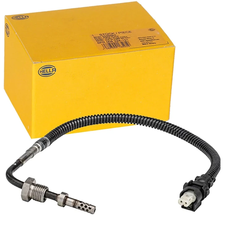 HELLA 6PT 358 181-231 Sensor, exhaust gas temperature - 2-pin connector - Bolted - Cable: 255mm