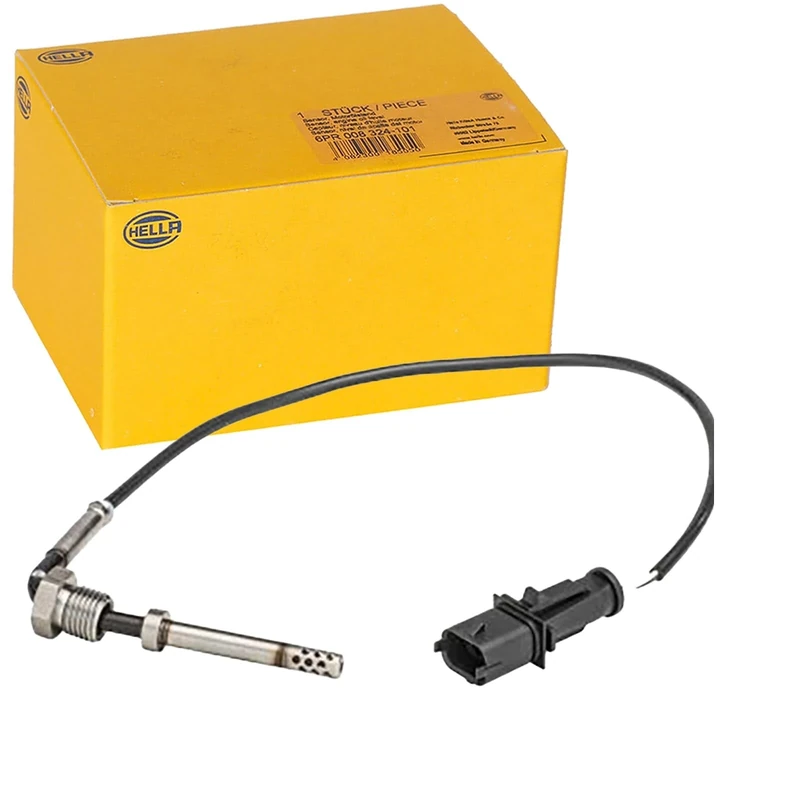 HELLA 6PT 358 181-201 Sensor, exhaust gas temperature - 2-pin connector - Bolted - Cable: 345mm