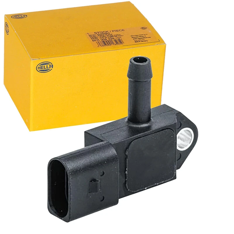 HELLA 6PP 009 409-581 Sensor, exhaust pressure - 3-pin connector - Bolted