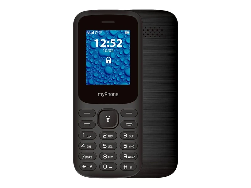 myPhone 2220 Button Phone, Large Buttons, Colour Display 1.77 Inches, Battery 600 mAh, Torch, Radio, MP3, Dual SIM, Bluetooth, Mobile Phone for Seniors, Illuminated Buttons, Black, Button Mobile