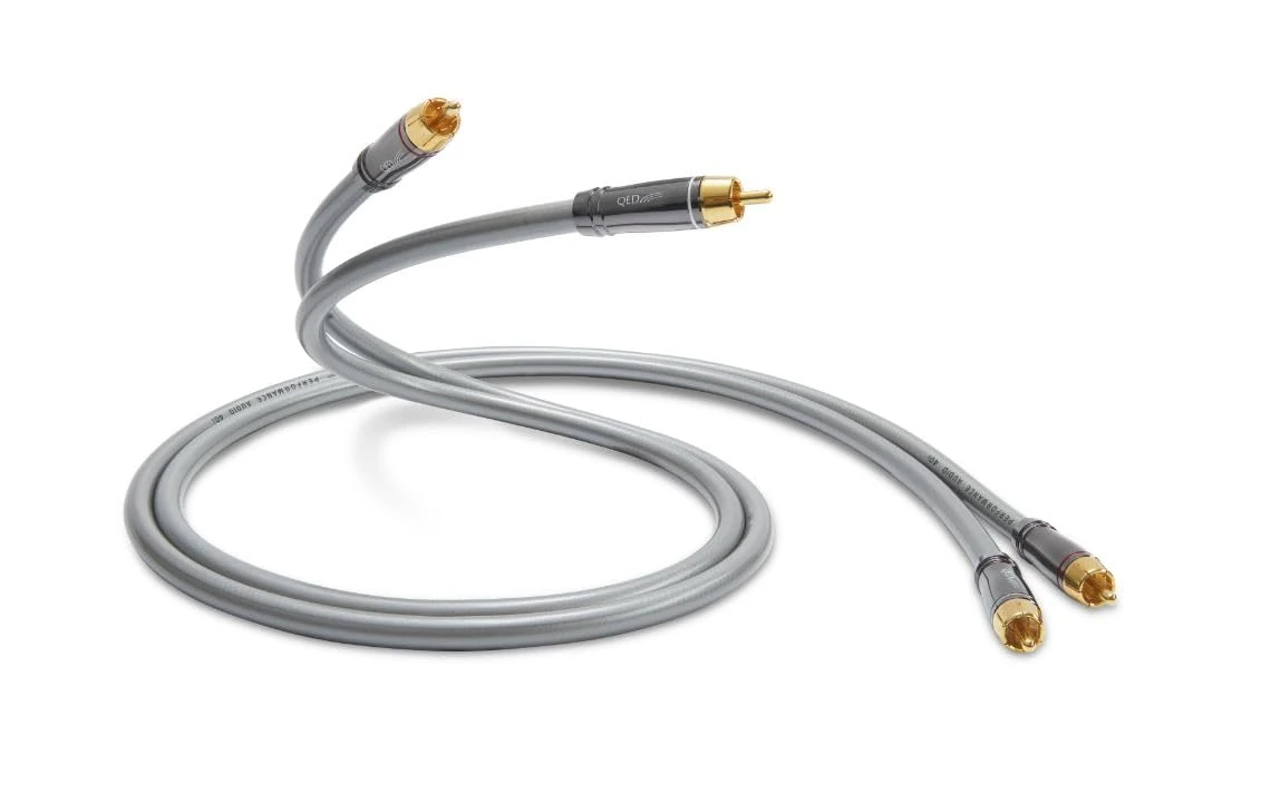 QED Performance Audio 40i Stereo 2 Phono TO 2 Phono Jack Cable with QED Solid Complementary Conductor™ Technology and Anamate™ RCA plugs (0.6m)