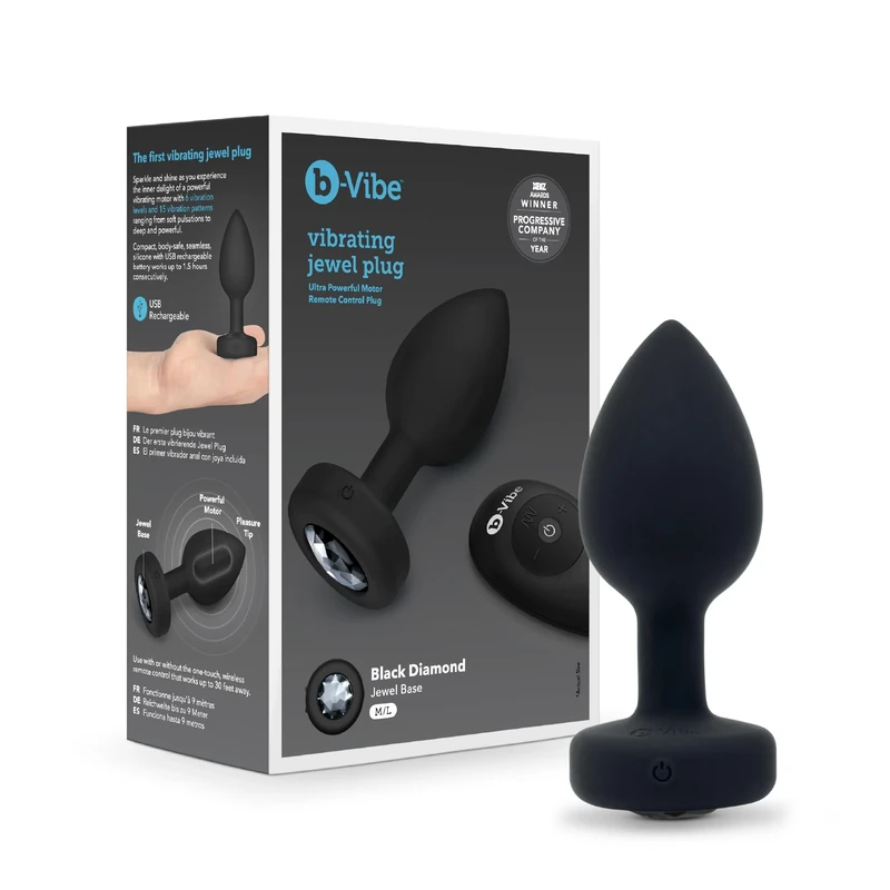 B-Vibe Vibrators-E31666 Black Diamond L