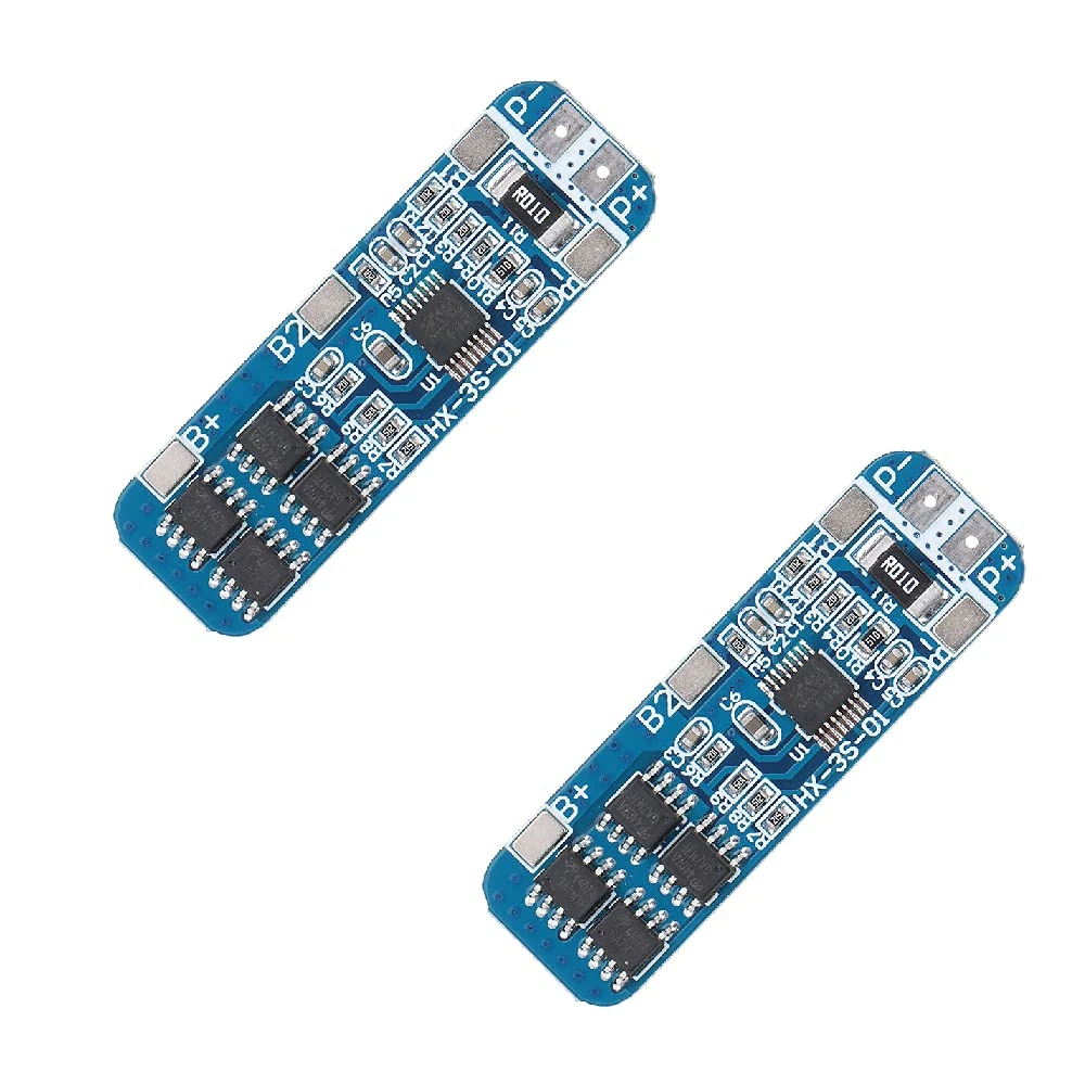DollaTek 2Pcs 3S 12V 18650 10A BMS Charger Li-ion Lithium Battery Protection Board Circuit Board 10.8V 11.1V 12.6V