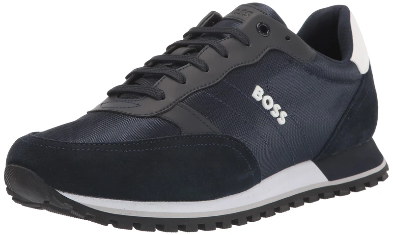 BOSS Men's Parkour Runn Sneakers, Sky Captain Navy, 10 UK