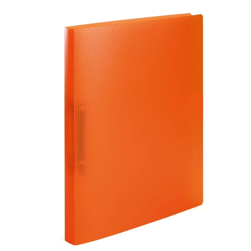 HERMA A4 Orange Translucent Set of 60 Slim 2 Rings 25mm Wide Plastic Ring Binder with Holdback for Kids, Boys and Girls