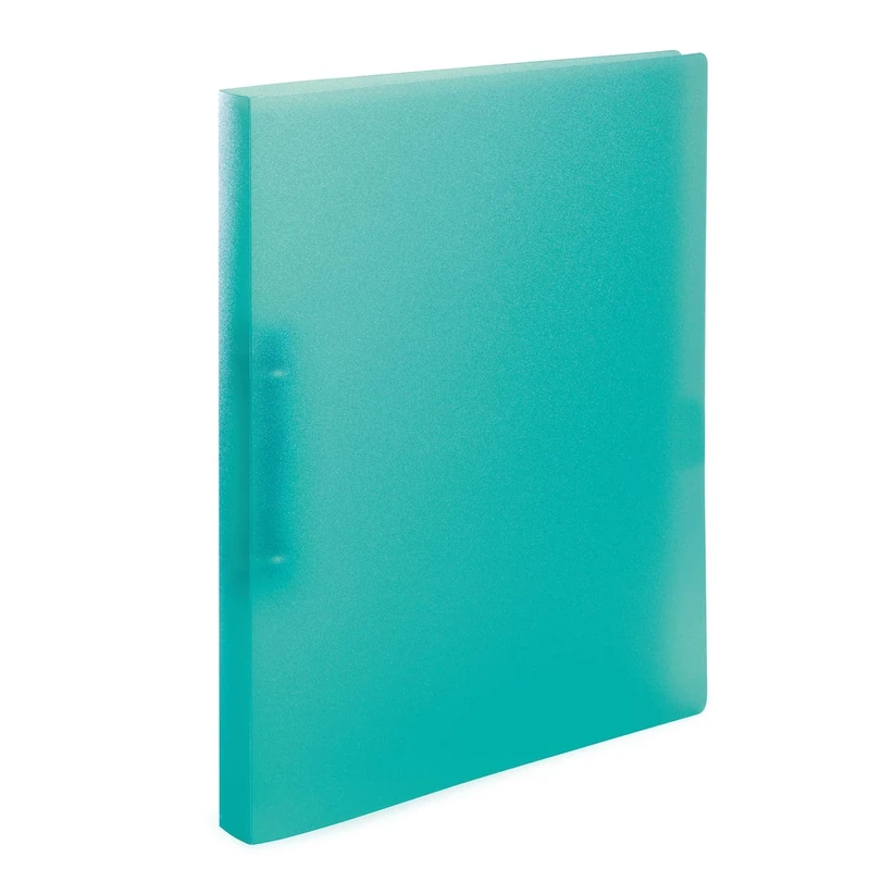 HERMA A4 Turquoise Translucent Set of 60 Slim 2 Rings 25mm Wide Plastic Ring Binder with Holdback for Kids Boys Girls