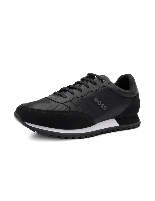 BOSS Men's Parkour Runn Sneakers, Black Onyx, 8 UK