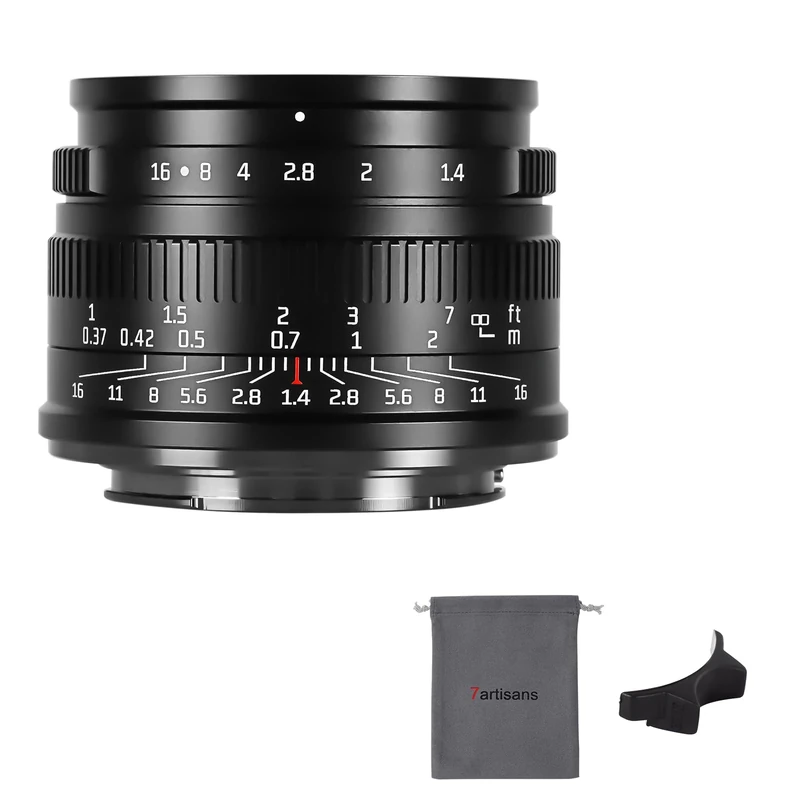 7artisans 35mm F1.4 Mark II APS-C Manual Focus Fixed Lens Large Aperture Compatible with Olympus and Panasonic MFT M4/3 Mount Cameras