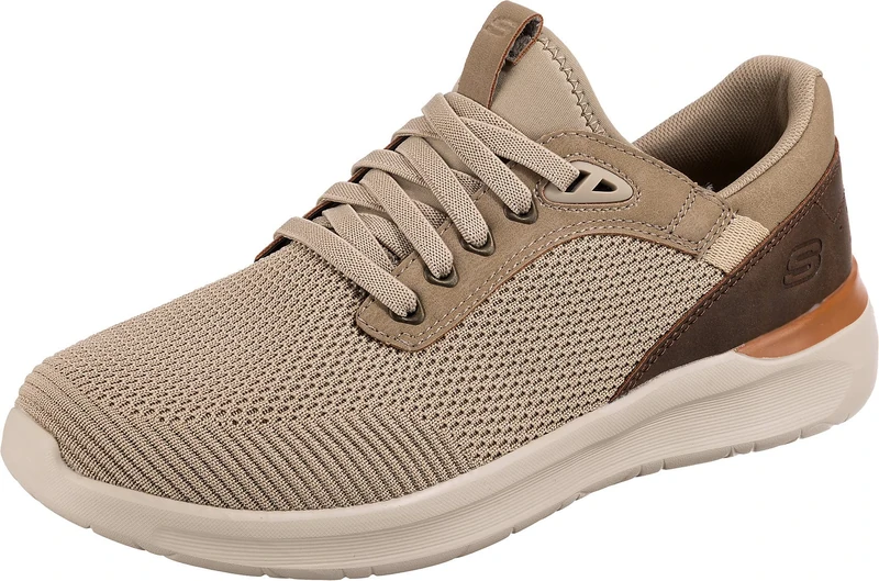Skechers Men's Lattimore Lasiter Sneaker, Taupe Mesh/Synthetic, 9.5 UK