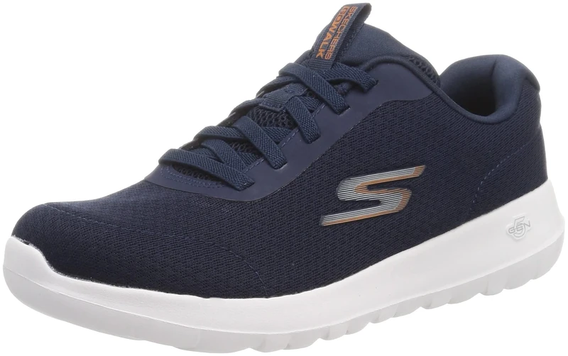 Skechers Men's Go Walk Max Midshore Sneaker, Navy Textile/Synthetic, 8 UK