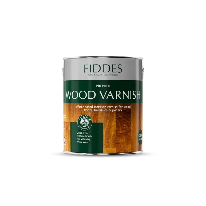 Fiddes Premier Wood Varnish, Satin, Matt & Gloss (Satin 2.5 Litre