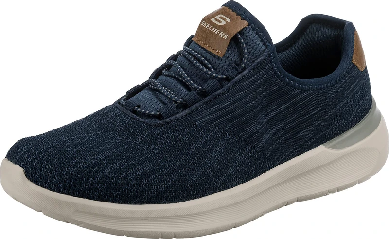 Skechers Men's Lattimore Coringa Sneaker, Navy Knitted Mesh, 10.5 UK
