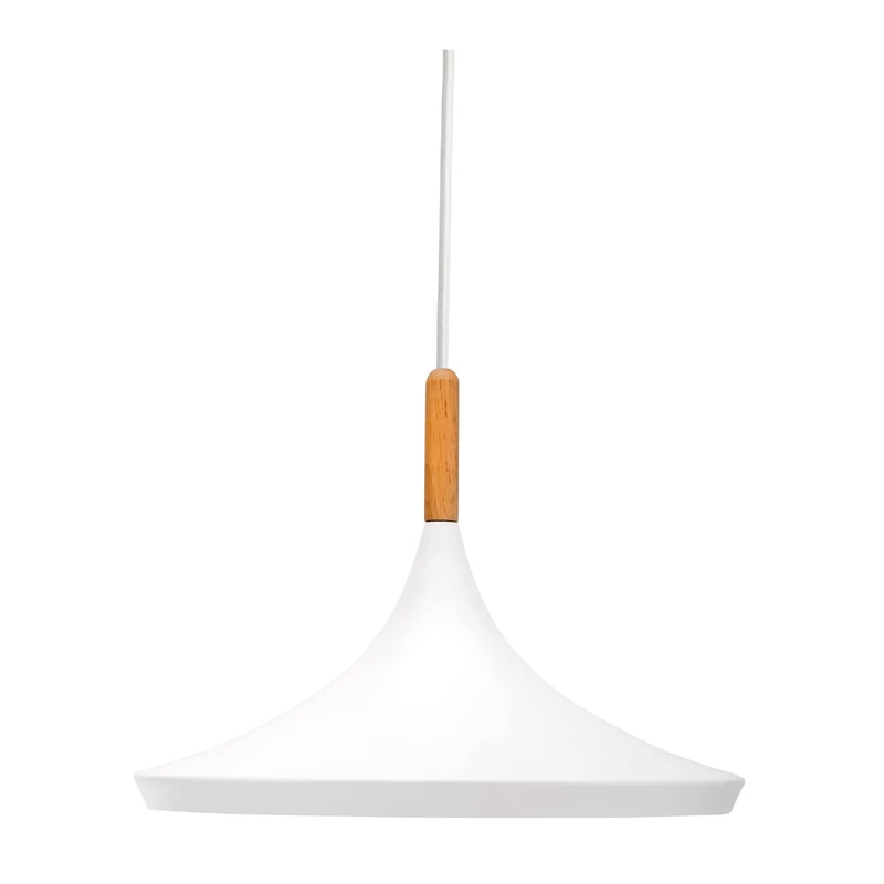Pauleen Pure Shine 48184 Pendant Light Max. 20 Watt White Wood Metal Wood E27