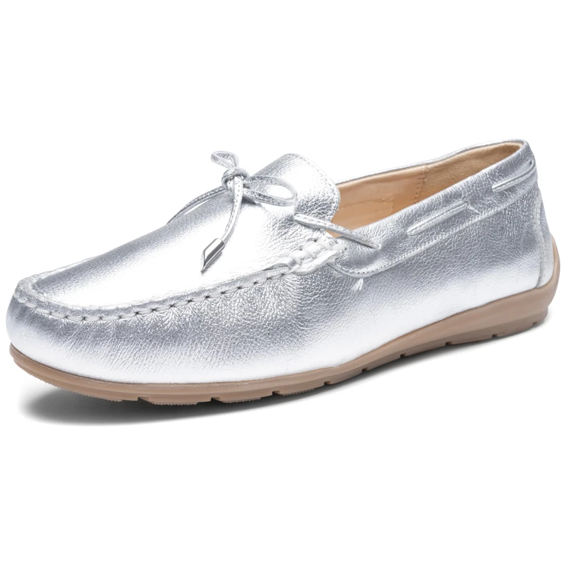 ARA Women's Alabama Moccasin, Silber, 10 UK