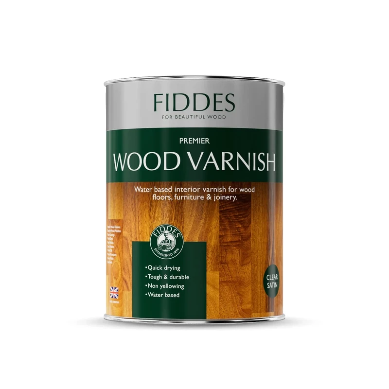 Fiddes Premier Wood Varnish, Satin, Matt & Gloss (Satin) 5 Litre